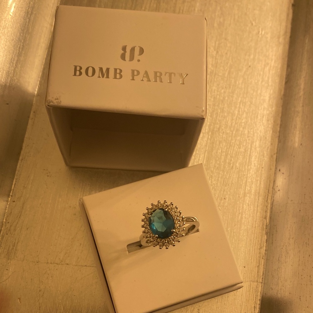 Bomb Party Blue Gemstone Ring